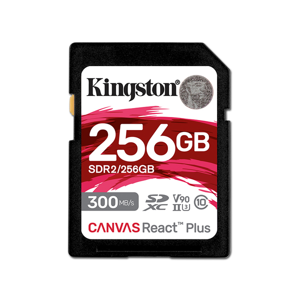 Kartë Memorie Kingston Canvas React Plus, 256GB, SDXC, UHS-II, V90