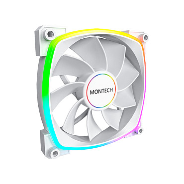 Ftohës për Kasë Montech RX140 PWM / 140mm / 600-1600 RPM / ARGB / PWM / Reverse – Bardhë