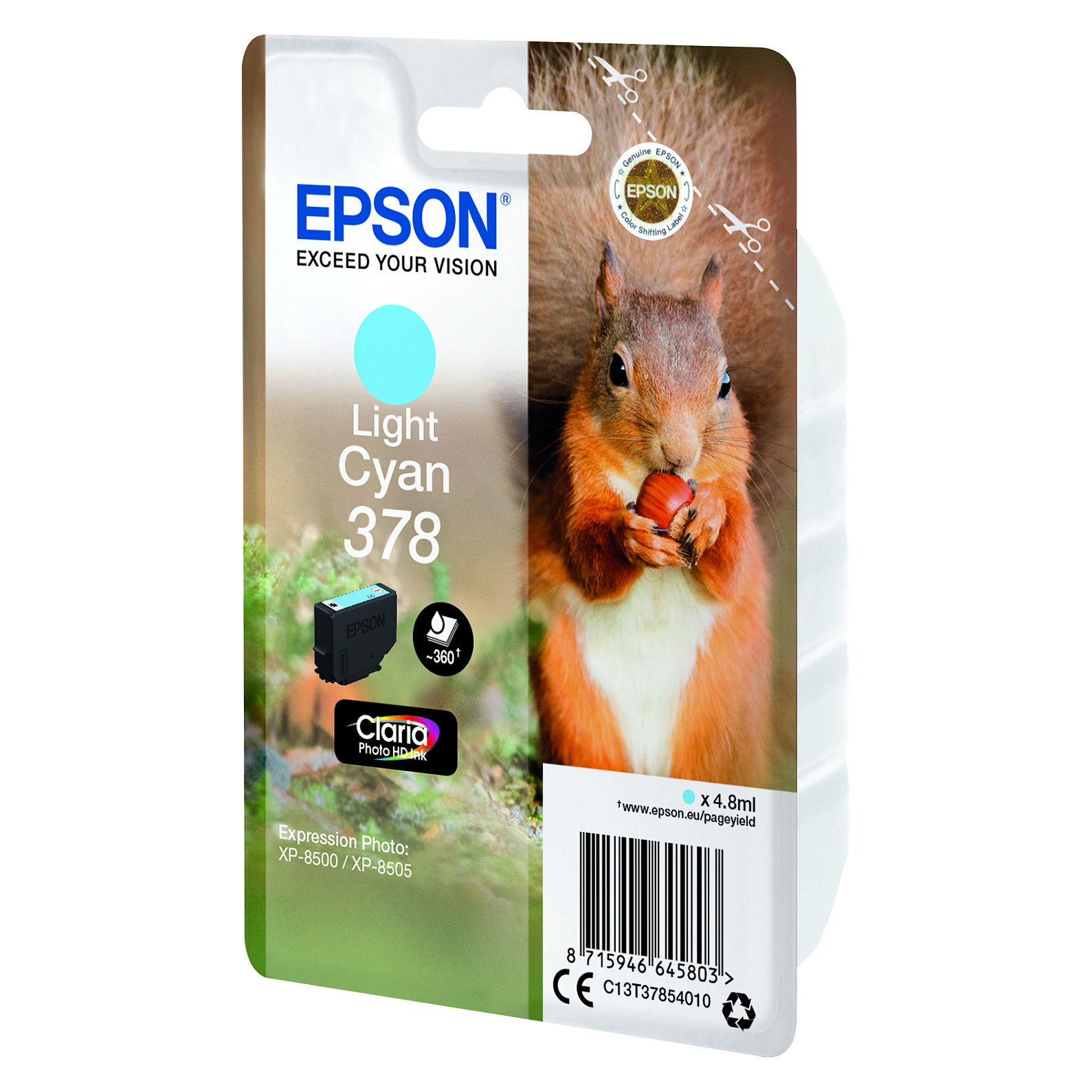 INK Epson 378 C13T37854010 / deri 360 faqe – Blu e hapur thumbnail 3
