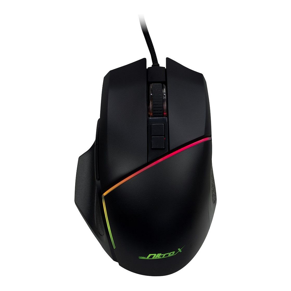 Maus Gaming me Kabllo Inter-Tech Nitrox GT-100 RGB / 200-6400 DPI / 7 Butona / 1000 Hz / USB 2.0 / 135 g – Zezë 3