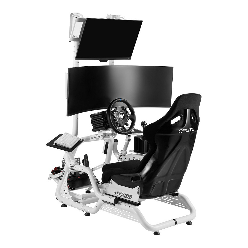 Mbajtëse për Monitor OPLITE S8 On Top Monitor Mount / 1 Monitor / deri 34" / deri 20kg / VESA 75x75–400x200 / Lartësi e Rregullueshme - Bardhë 4