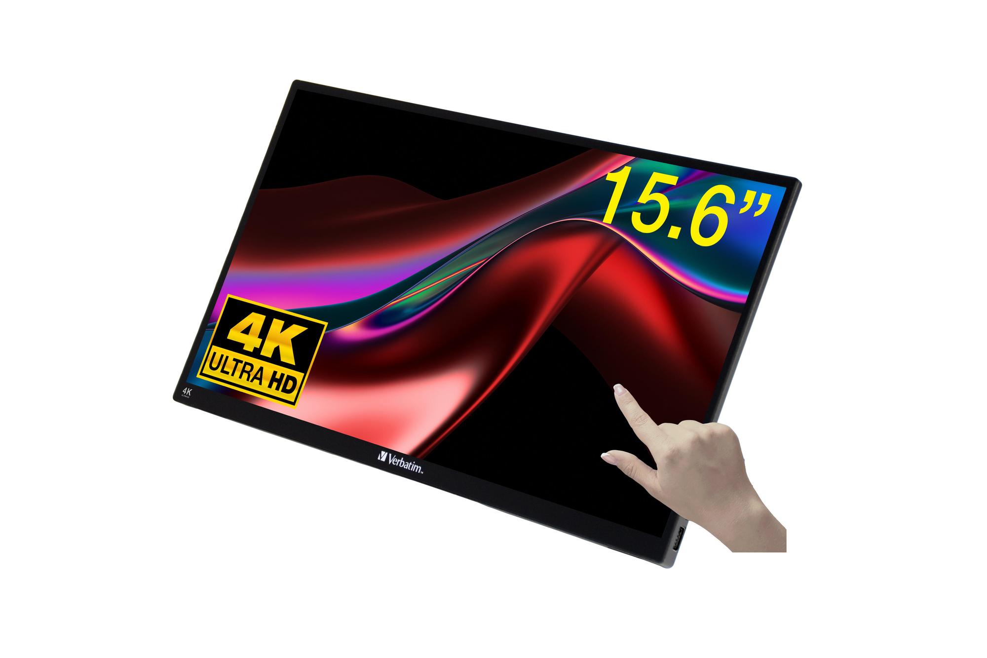 Monitor Portativ Verbatim PMT-15 / 15.6" / 4K UHD IPS / 60Hz / 5ms / Mini HDMI+USB-C - Zezë 2
