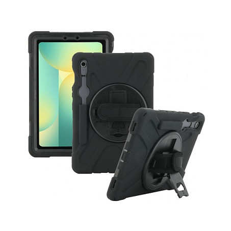 Case për Tablet MOBILIS All in Case, për Samsung Galaxy Tab S10 FE, Tab S9 FE, Tab S9, rrip shpatulle - Zezë