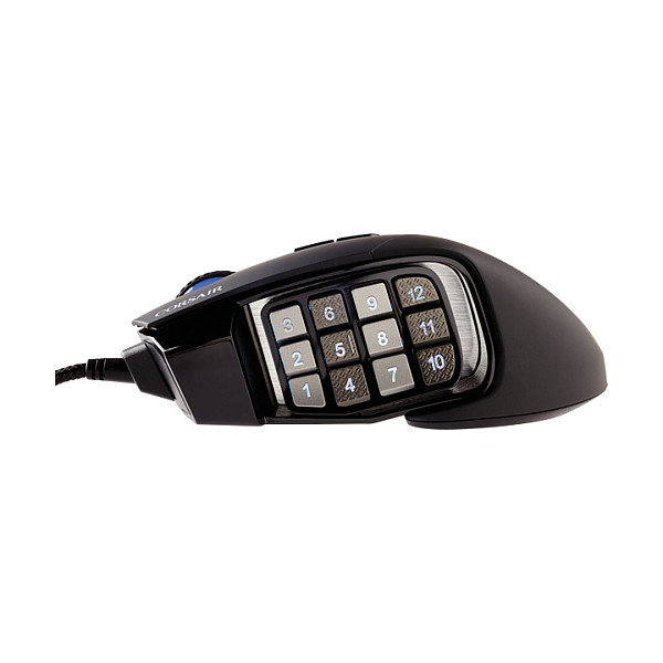 Maus Gaming me Kabllo Corsair Scimitar RGB Elite / 100-18.000 DPI / 17 Butona / 1000 Hz / USB / RGB – Zezë 4