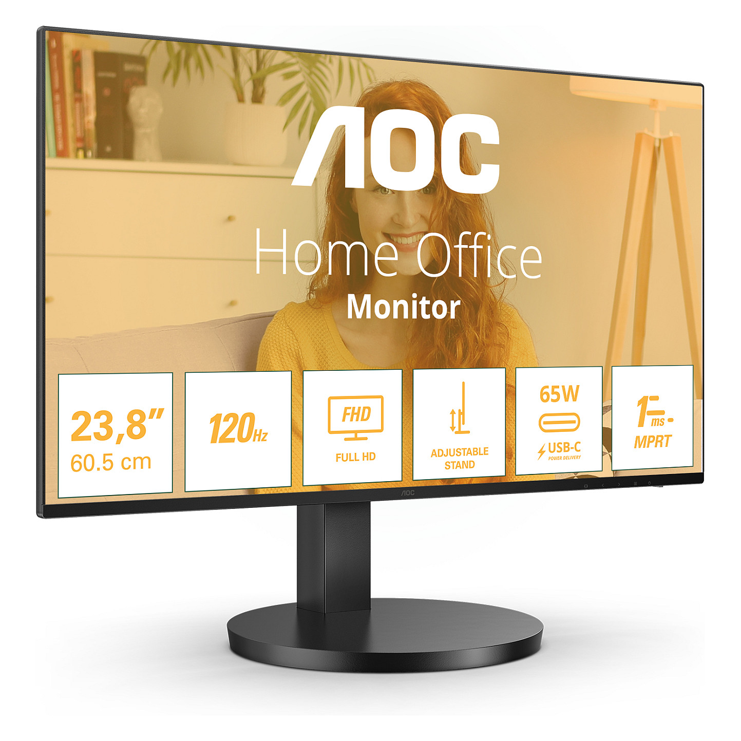 Monitor AOC Basic-line 24B3CF2 / 24" / 1920x1080 / 100Hz / 1ms / IPS / i zi thumbnail 3