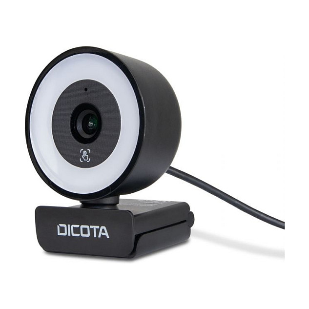 Webcam DICOTA D32066, 5MP, 30 fps, USB-A, Autofokus, Mikrofon i Dyfishtë, Ringlight 3 Nivele - Zezë 4