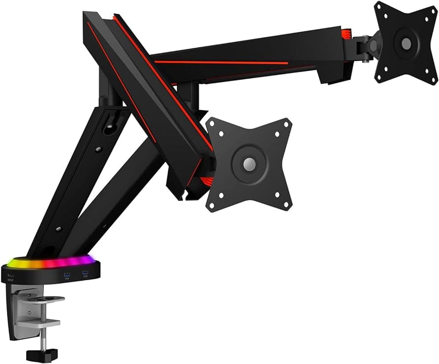 Mbajtëse për Monitor Gaming TFTZ Icy Box / 32 Inch / USB 3.0 / Media-Hub / RGB / E zezë 2