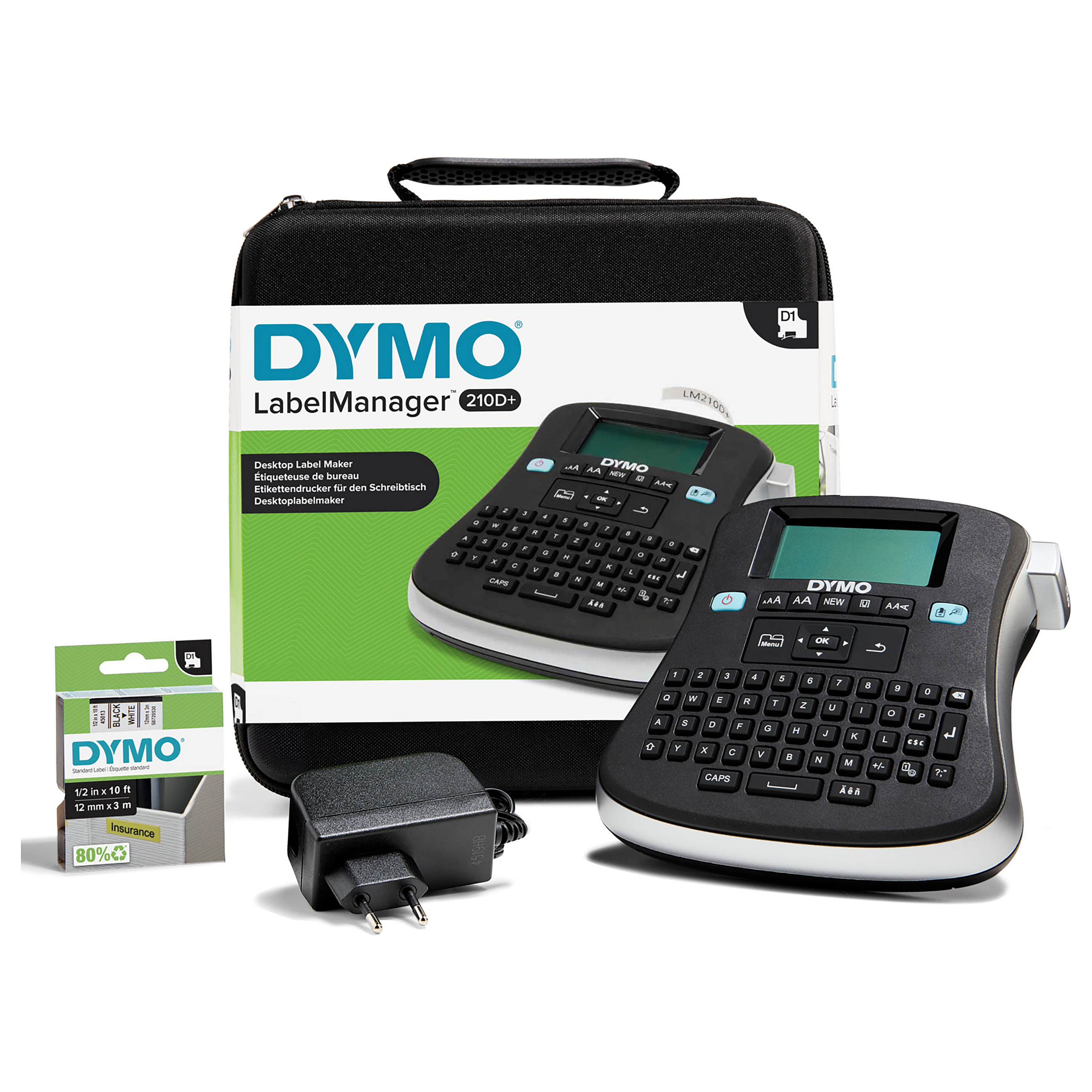 Printer Label DYMO LetraTag LT-100T / QWERTZ / Ekran 13 Karaktere / 2 Rreshta / Shirita deri 12 mm / 4 × AA - Gri 9