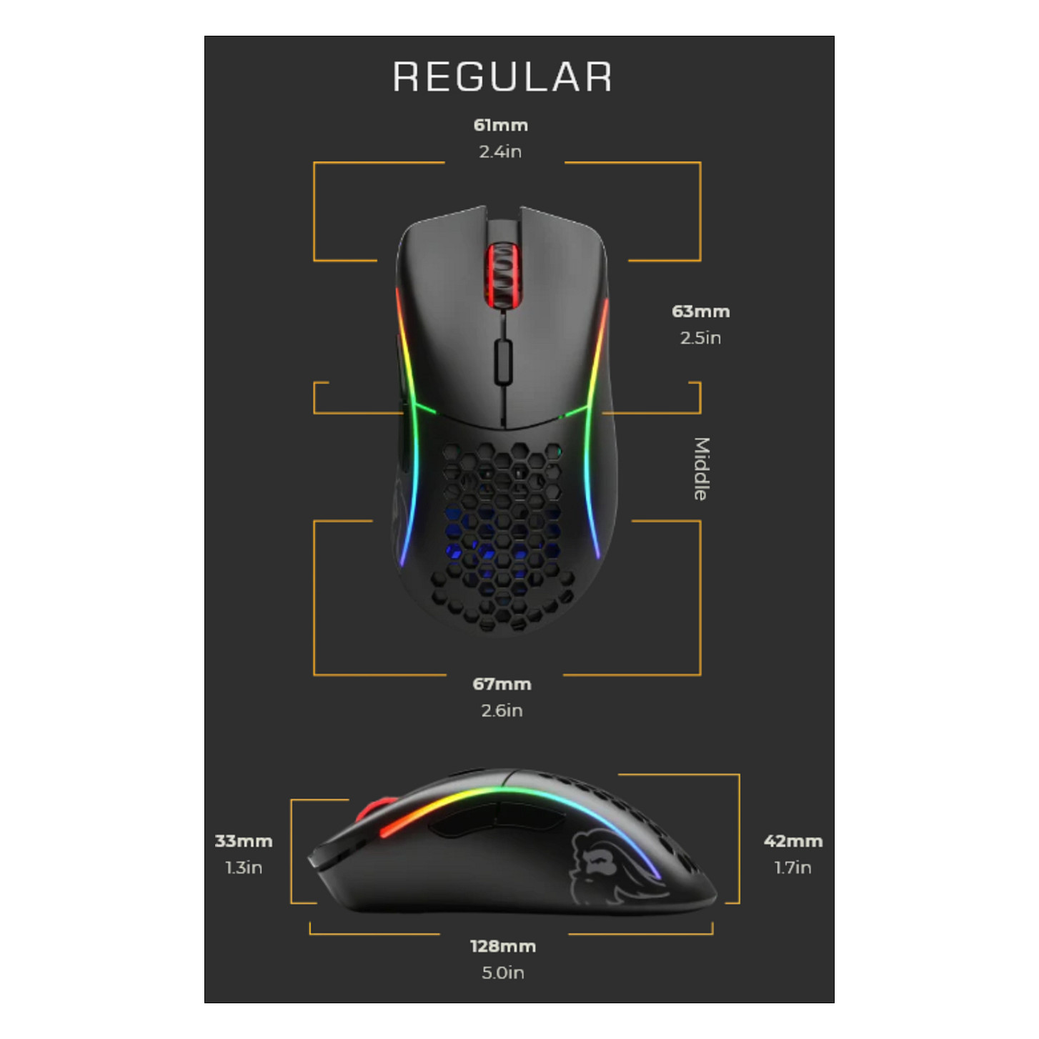 Maus Gaming Glorious Model D Wireless, 19,000DPI, 2.4GHz, 6 Butona, RGB - Zezë 10