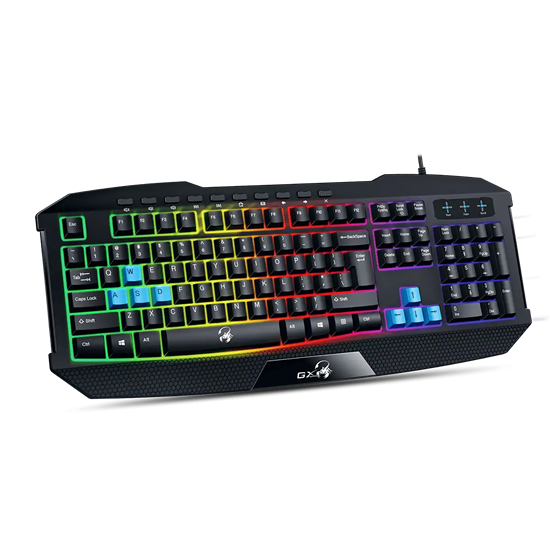 Tastierë Gaming Genius Scorpion K215 / Wired / USB / RGB Backlight (7 Colors) / Spill-Resistant / Full-Size – Zezë 2