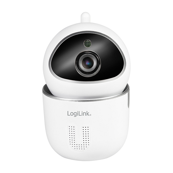 Kamerë Sigurie IP CCTV LogiLink SH0117, 2MP, 3.6mm, Full HD 1080p, Pan/Tilt 355°/90°, Night Vision 10m, Wi-Fi, Tuya - Bardhë