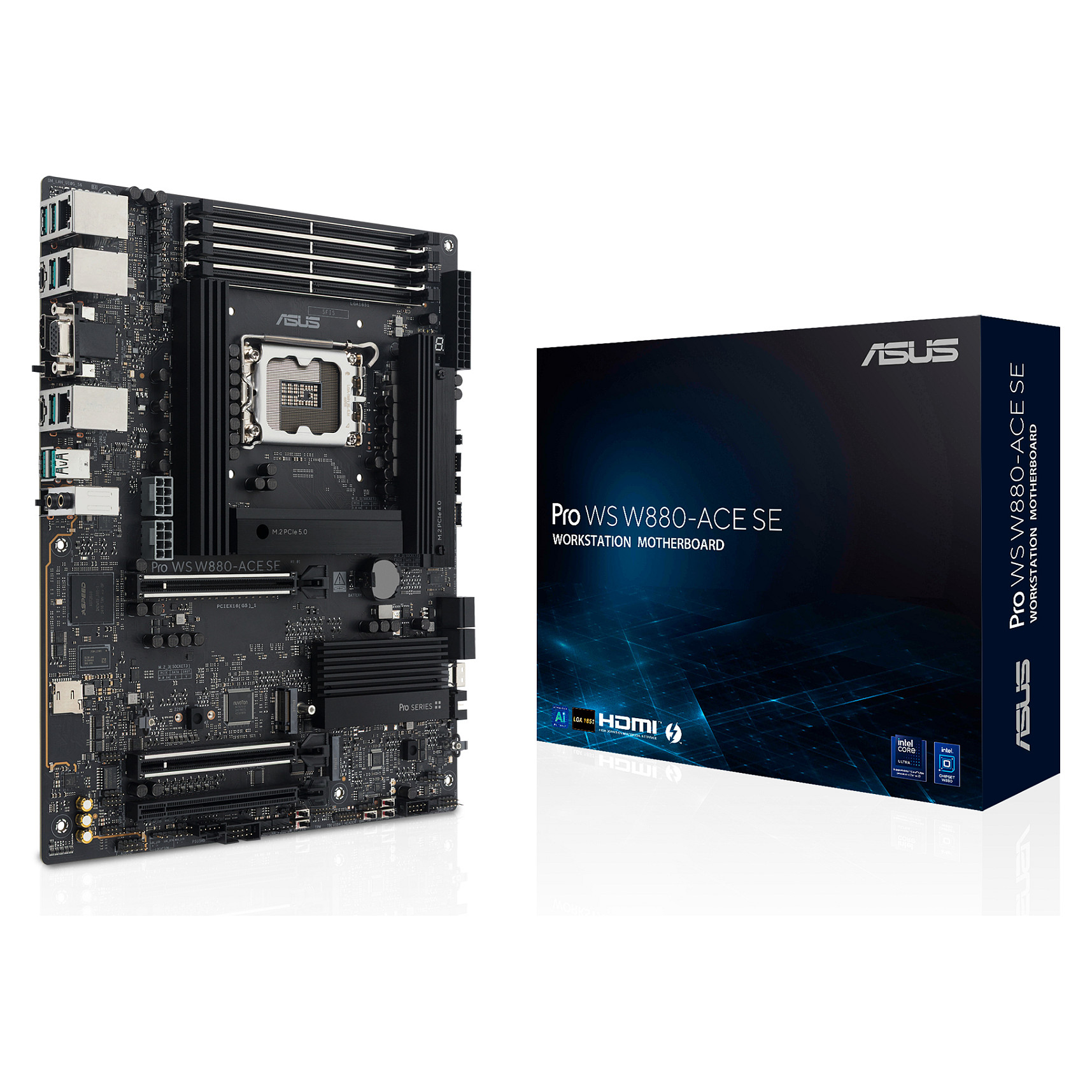 Pllakë Amë Intel ASUS Pro WS W880‑ACE SE / LGA 1851 / ATX / DDR5 / HDMI+DisplayPort