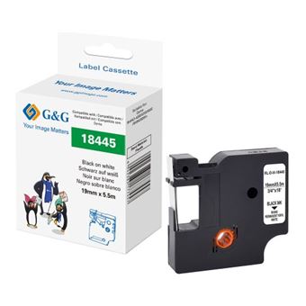 Shirit për Printer G&G BB-B-G-251 / Kompatibil me Brother TZe-251 / I Laminuar / 24 mm × 8 m-Bardhë 3