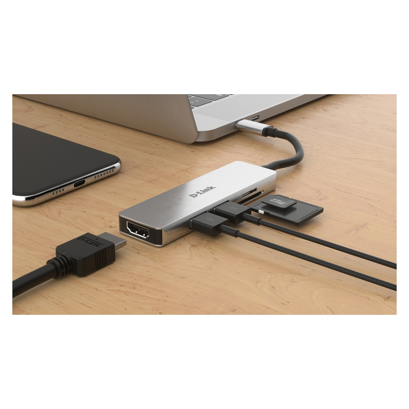 HUB USB‑C D‑Link DUB‑M530 / USB 3.0 / HDMI / Card Reader thumbnail 4