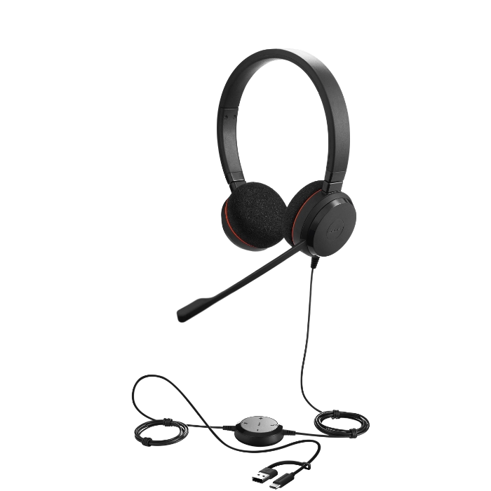 Kufje me kabllo Jabra Evolve 20 UC Duo / USB-A / On-Ear / Stereo – Zezë