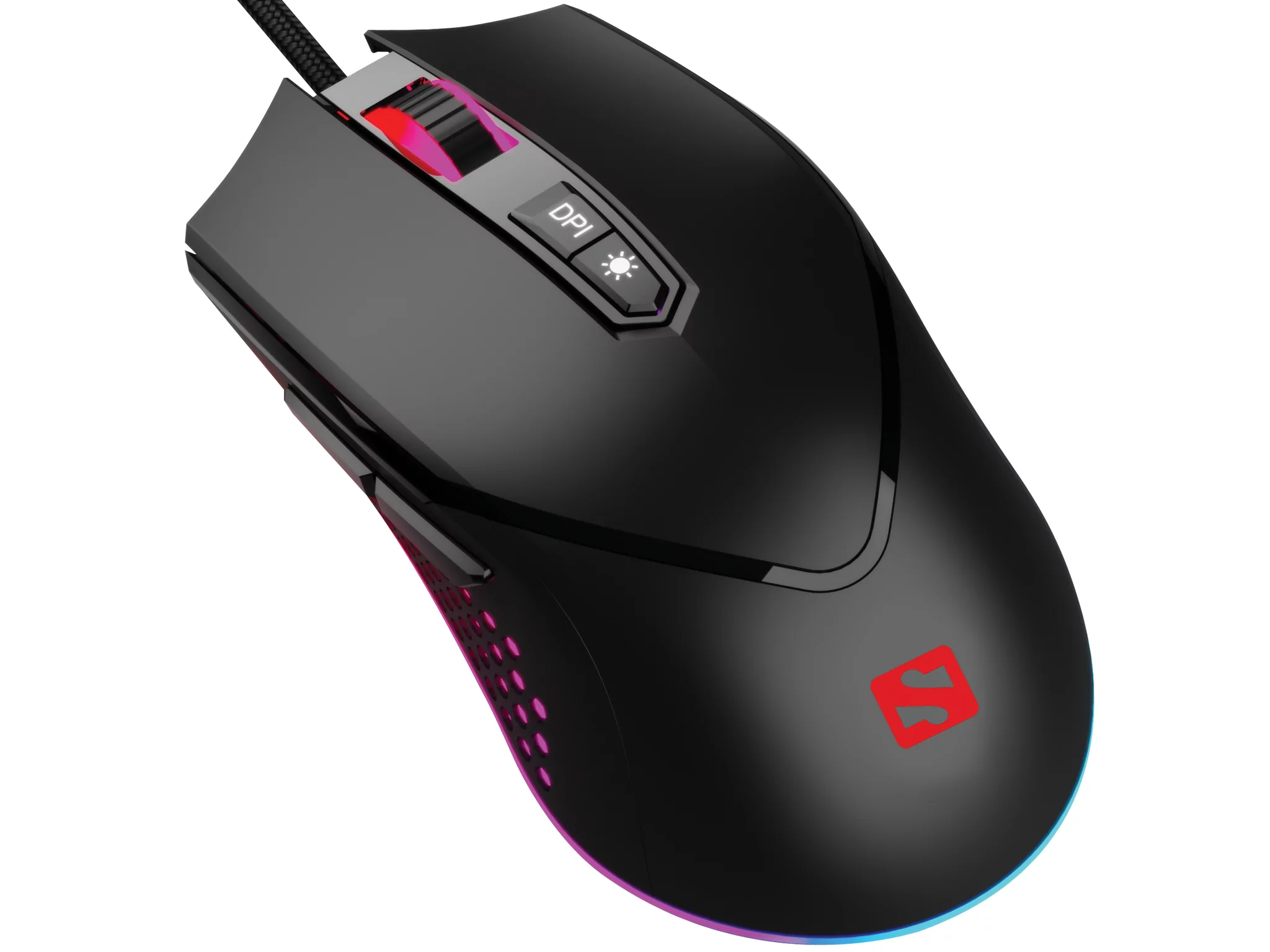 Maus Gaming Sandberg Azazinator Mouse 6400 / Sunplus 6651B / 6400 DPI / 7 Butona / USB 2.0 / 1.5m - Zezë 2