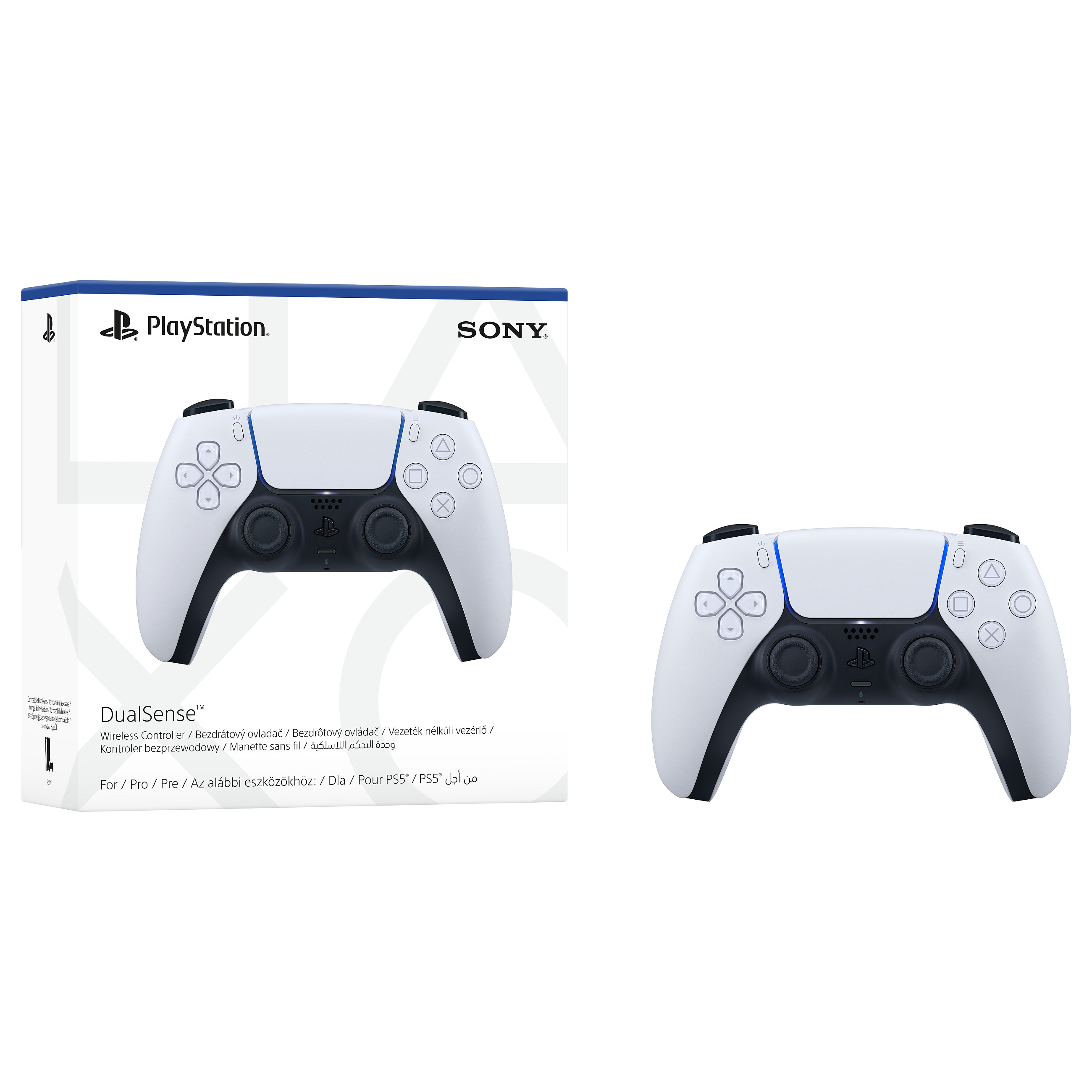Kontroller për Sony DualSense V2 / Wireless / Bluetooth / PS5 – Bardhë thumbnail 5