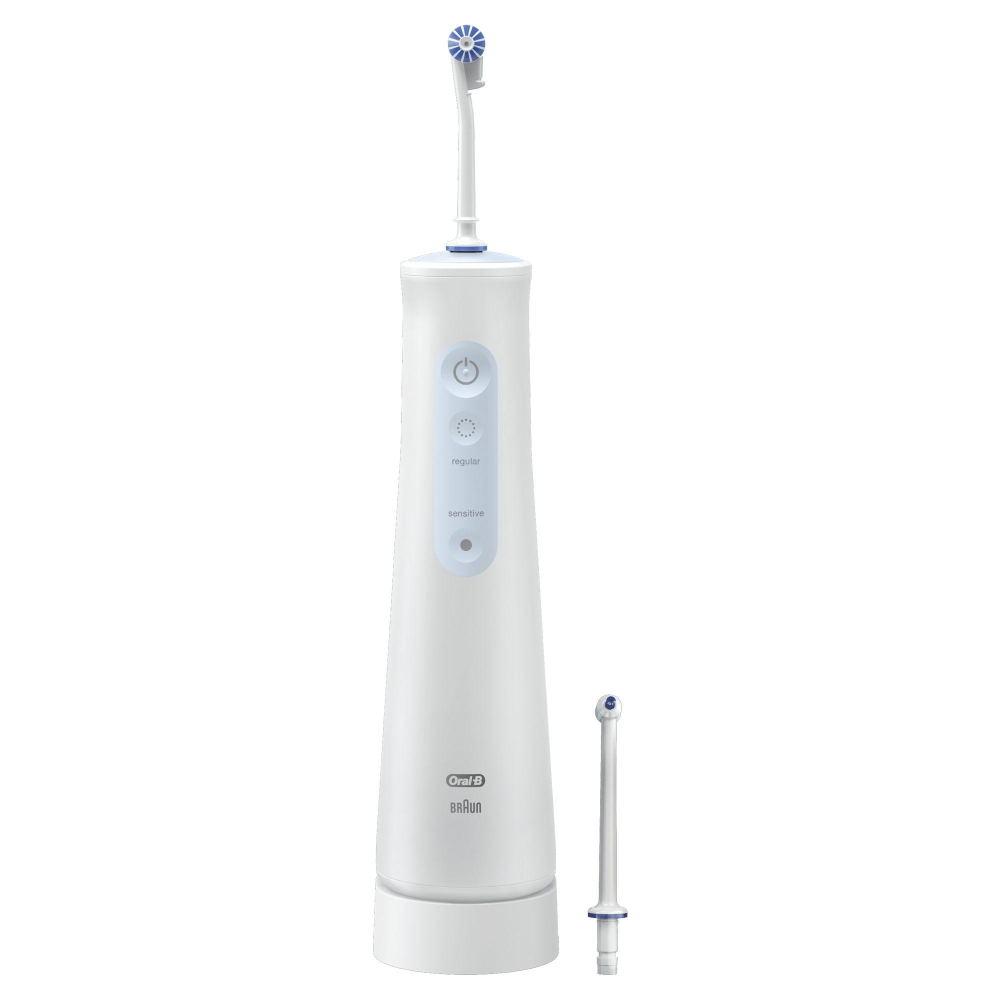 Pajisje për pastrimin e dhëmbëve Oral-B AquaCare 4 / Oxyjet / 2 Intensitete / 2 Rrjedhje Uji / 145 ml / Pa Kabllo – Bardhë 3