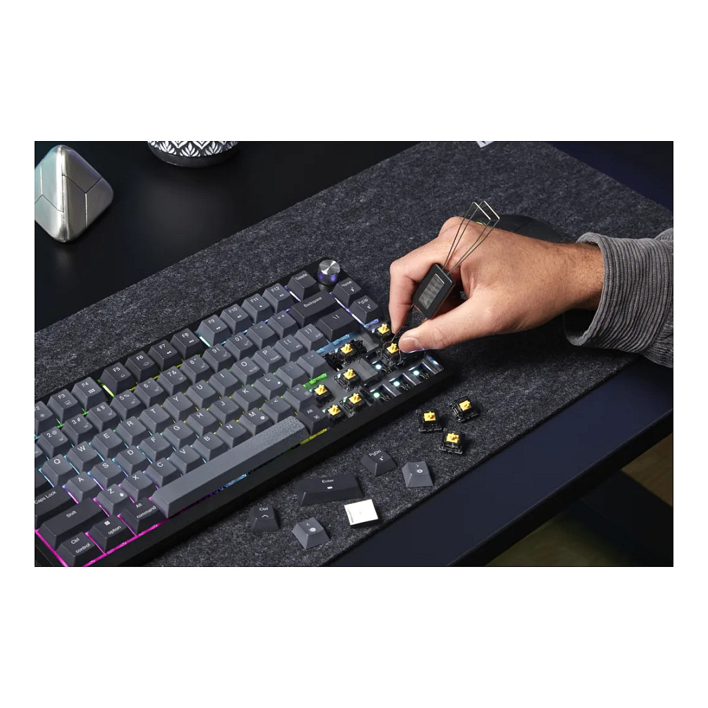 Tastierë Gaming CORSAIR K65 Plus Wireless / Mechanical / 75% / MLX Red / RGB / QWERTZ DE / 2.4GHz / Bluetooth / USB - Zezë/Hiri 9