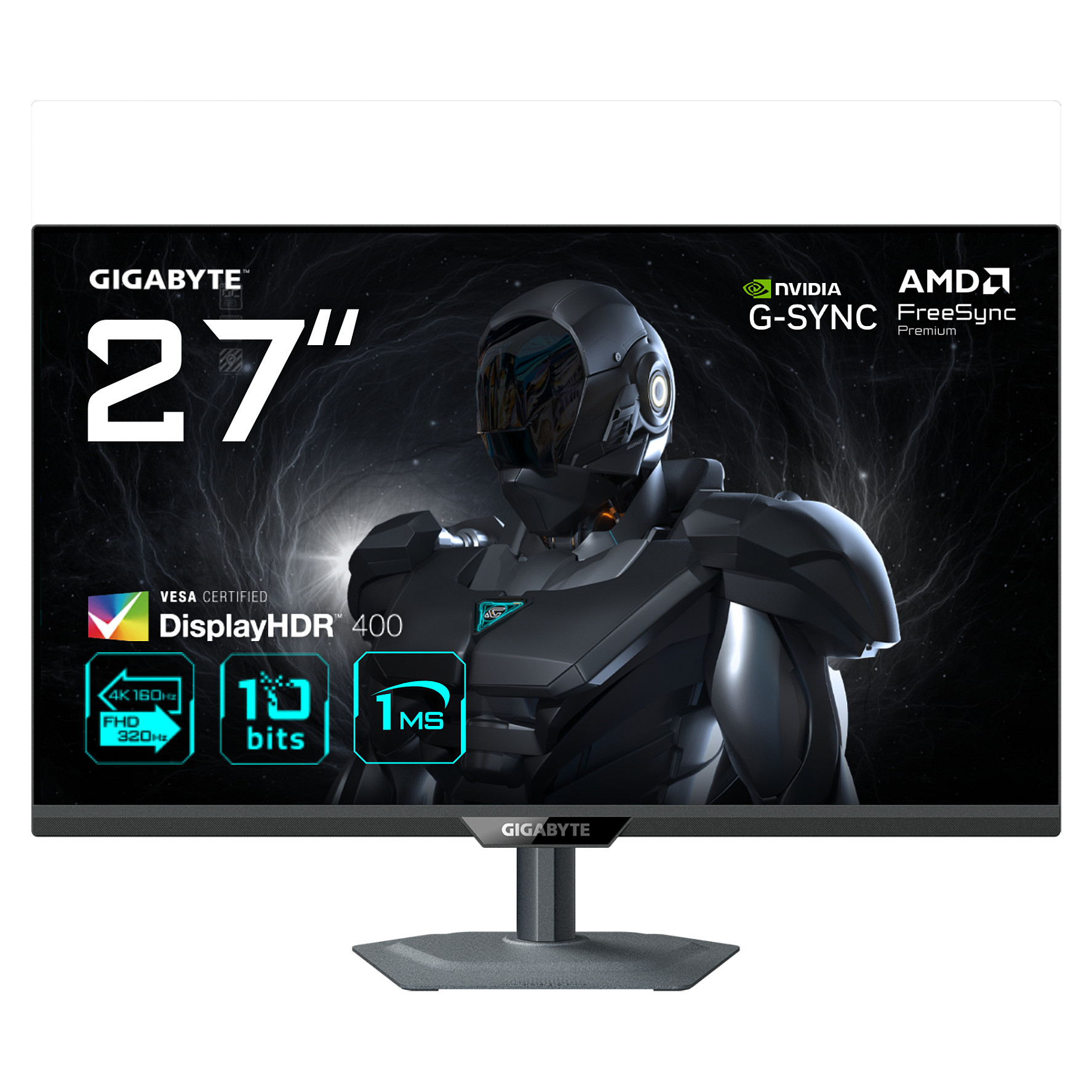 Monitor Gaming GigaByte G27U / 27"/ 4K UltraHD SS-IPS LED / 320Hz / 1ms / HDMI+DP - Zezë