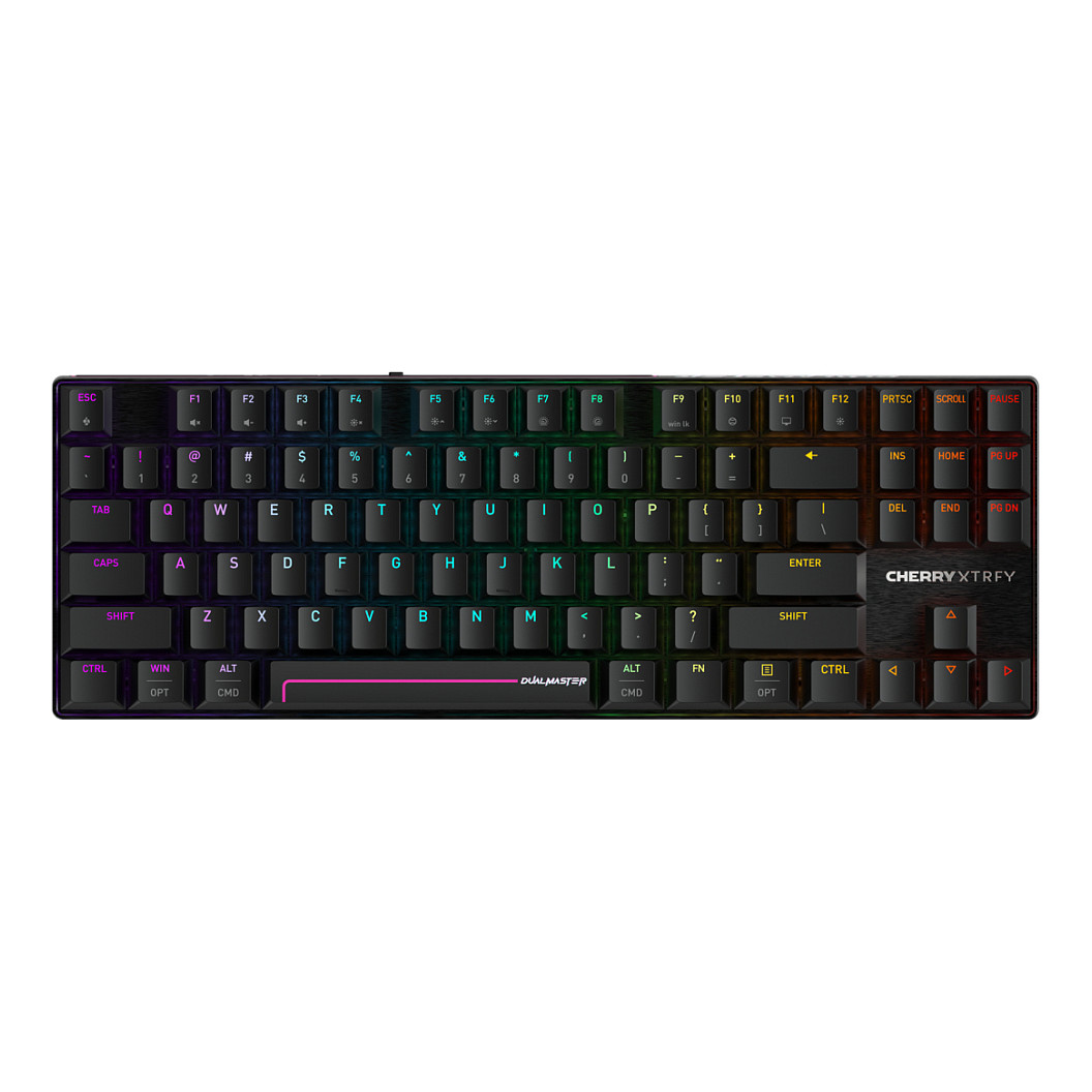 Tastierë Gaming CHERRY XTRFY MX 8.2 Pro TMR Wireless / US Layout / TKL / CHERRY MK Crystal Magnetic / TMR / 8000 Hz / 2.4 GHz + Bluetooth + USB / RGB – Bardhë 8