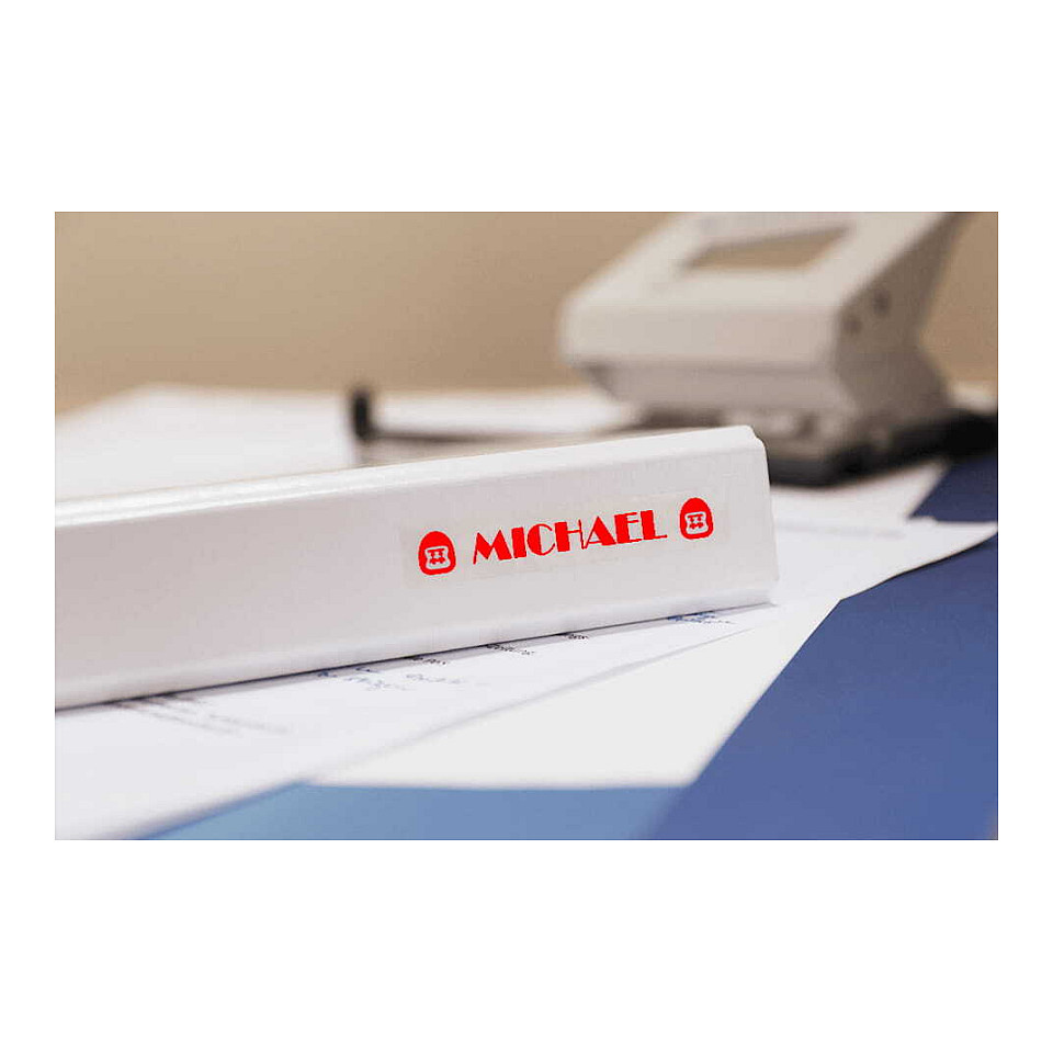 Shirit për printer etiketash Brother TZe-132, 12 mm × 8 m, tekst i kuq - Transparente 2