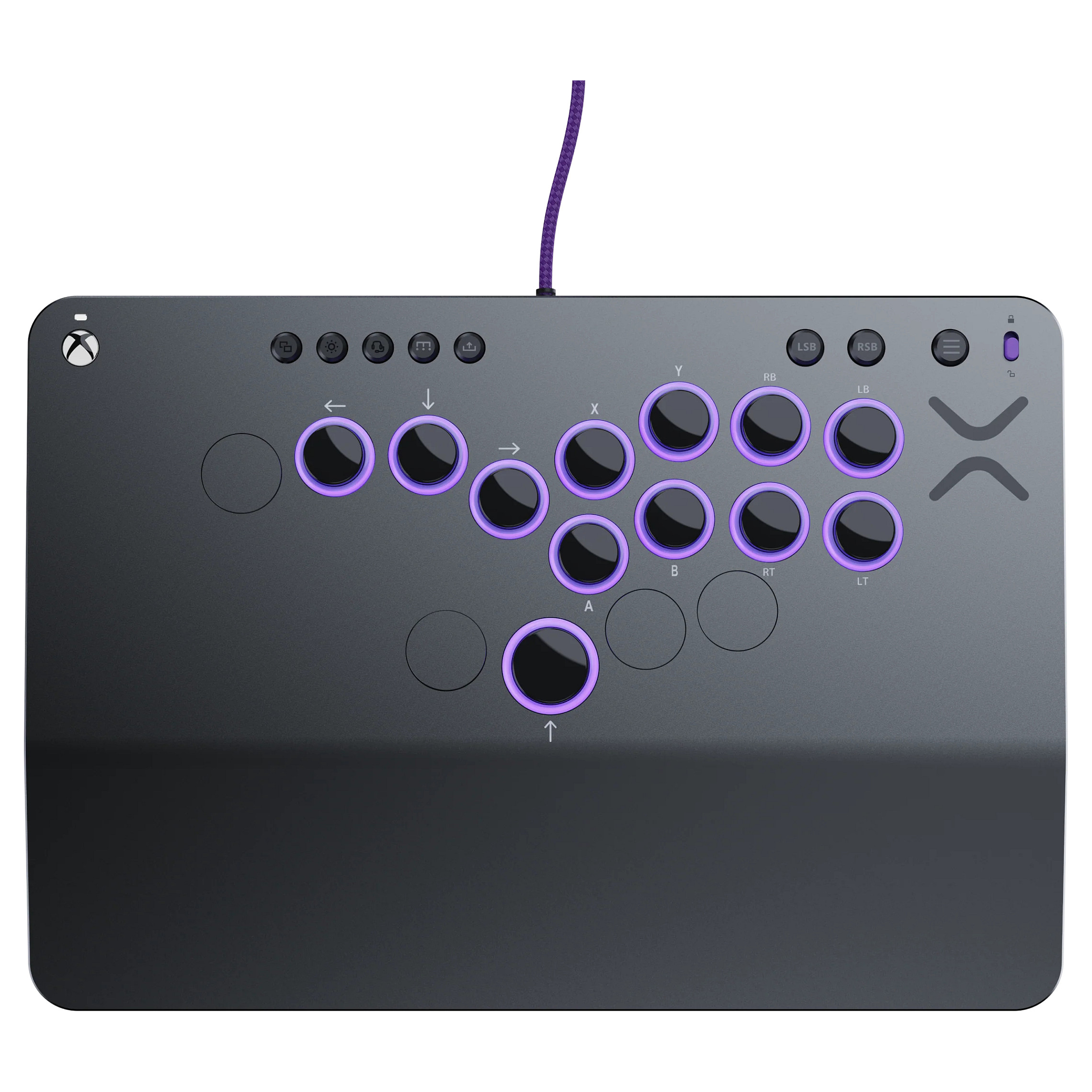 Kontroller për Xbox Turtle Beach Victrix Pro KO Fight Stick / Leverless / Wired / USB-C / 16 Butona / Cherry MX Speed Silver / Xbox Series X/S, Xbox One, PC – Gri