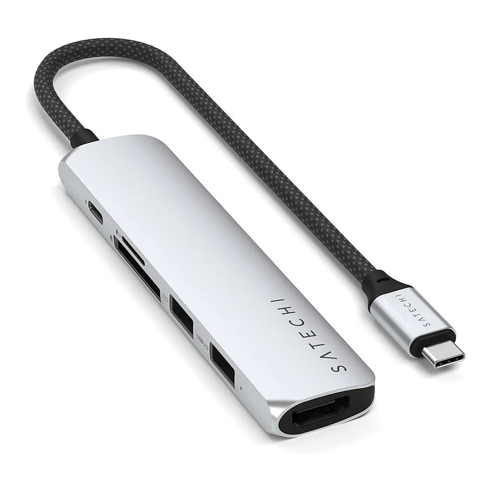 Hub Satechi ST-P6SS / 2x USB-A / 1x HDMI / SD / 1x USB-C 75W – Argjend 5