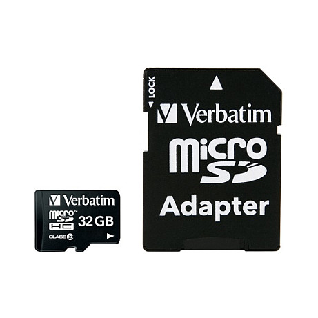 Kartë Memorie SD CARD 32GB Verbatim Premium MicroHC 90MB/s +Adapter