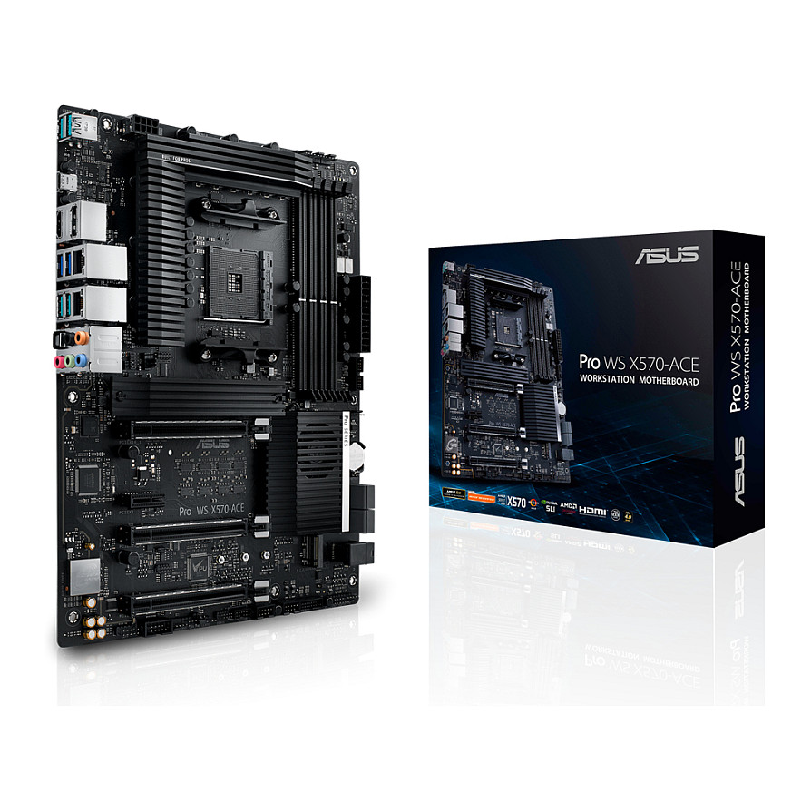 Pllakë Amë ASUS Pro WS X570-ACE / AMD AM4 / X570 / DDR4 / ATX / M.2 / SATA III