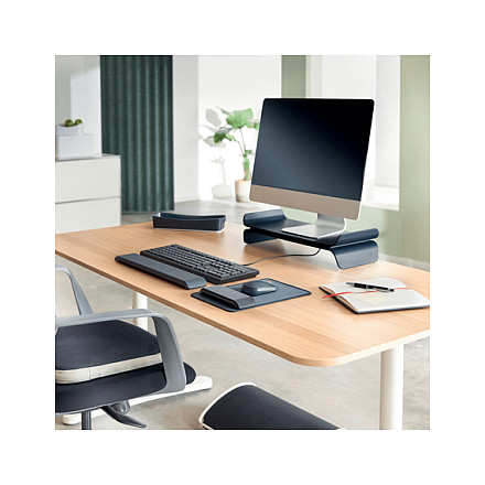 Mbajtëse për Monitor Leitz Ergo 65040089, 1 Monitor, Deri në 27", 2 Nivele të Lartësisë, 55 mm dhe 77 mm – Gri e Errët 5