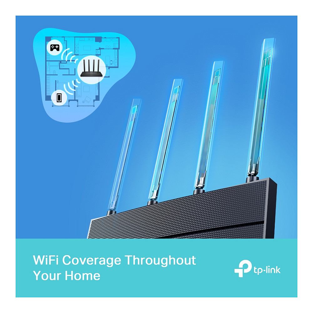TP-Link TL-WR3002X / AX3000 / Wi-Fi 6 / Dual-Band / 2.5Gbps WAN + Gigabit LAN / USB 3.0 – E zezë 4
