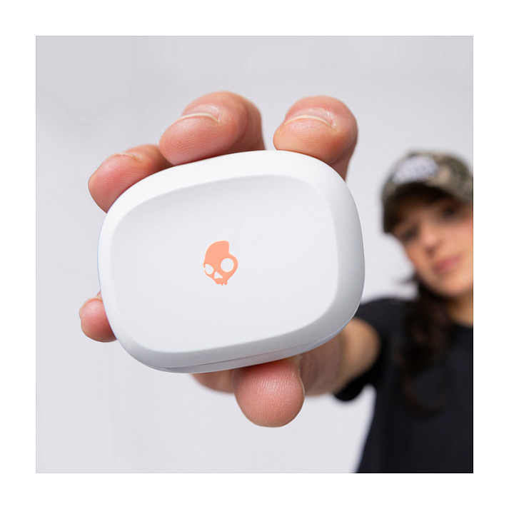 Kufje pa kabllo Skullcandy Smokin’ Buds, Bluetooth 5.2, 6mm, Mikrofon - Bardhë/Portokalli 3