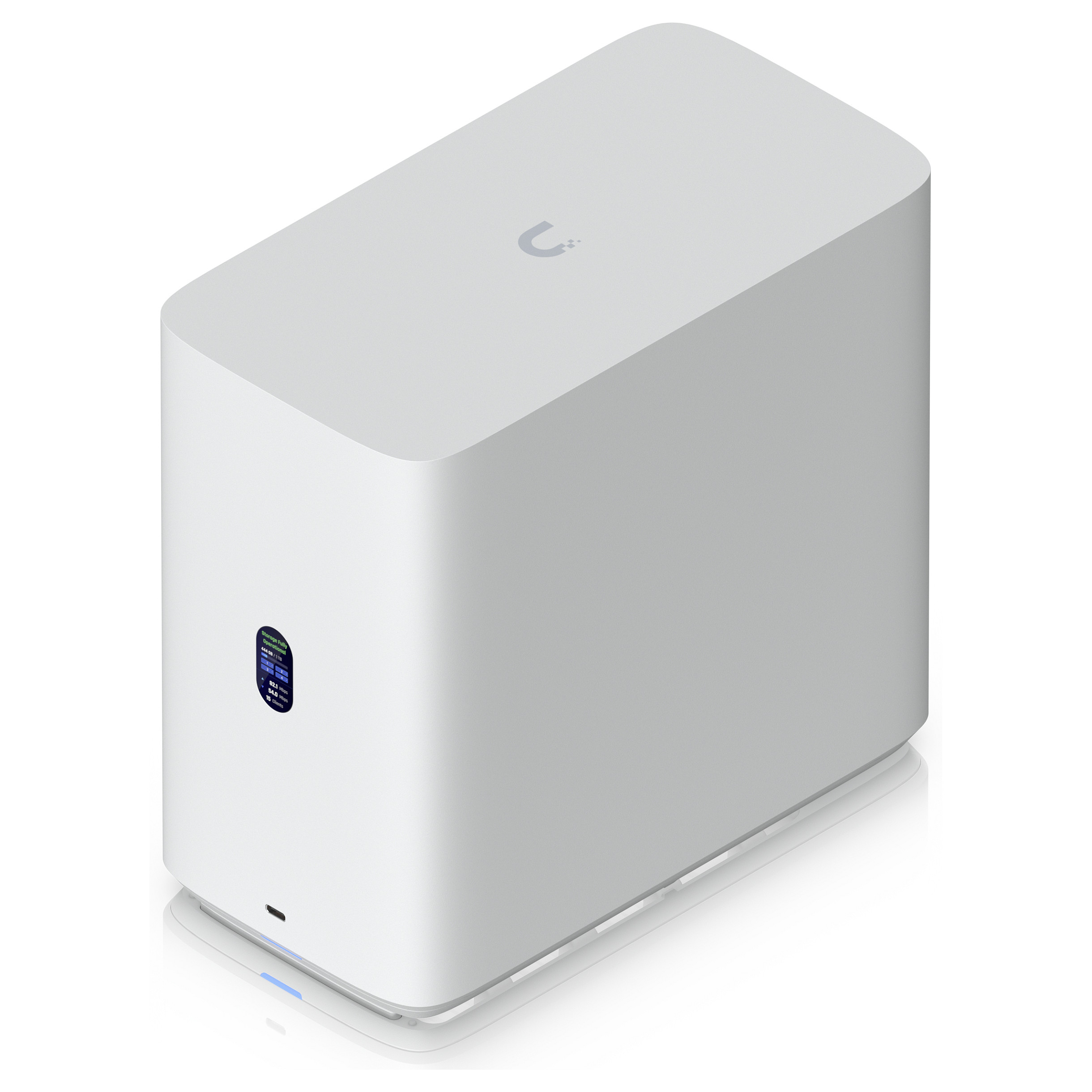 Ubiquiti UniFi UNAS-4-W 4-Bay NAS – 4x HDD/SSD, 2x M.2 NVMe Cache, 2.5GbE, RAID, PoE+++, UniFi Drive 8