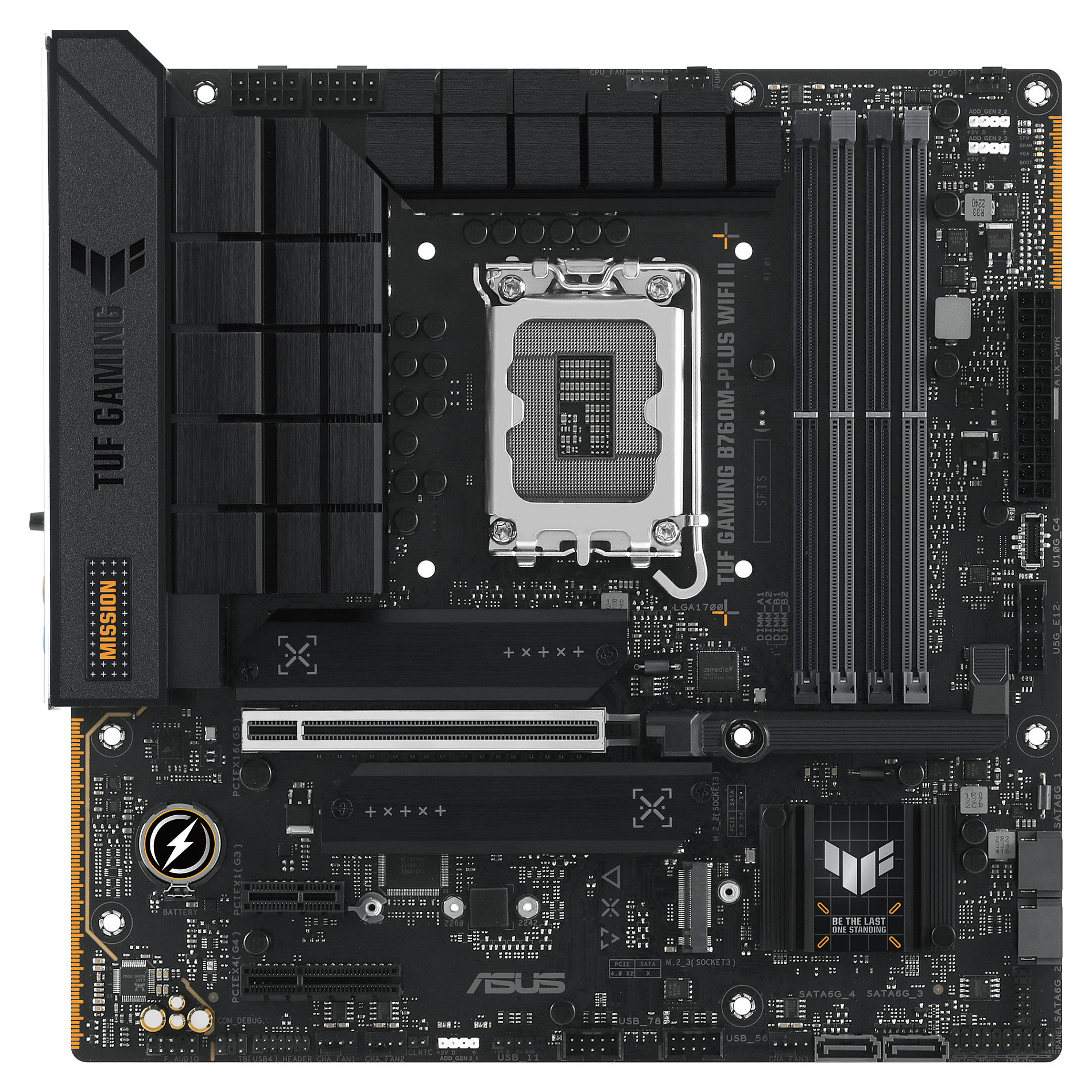 Pllakë Amë MB Intel ASUS TUF GAMING B760M-PLUS WIFI II / LGA 1700 / DDR5 / mATX / HDMI+DP