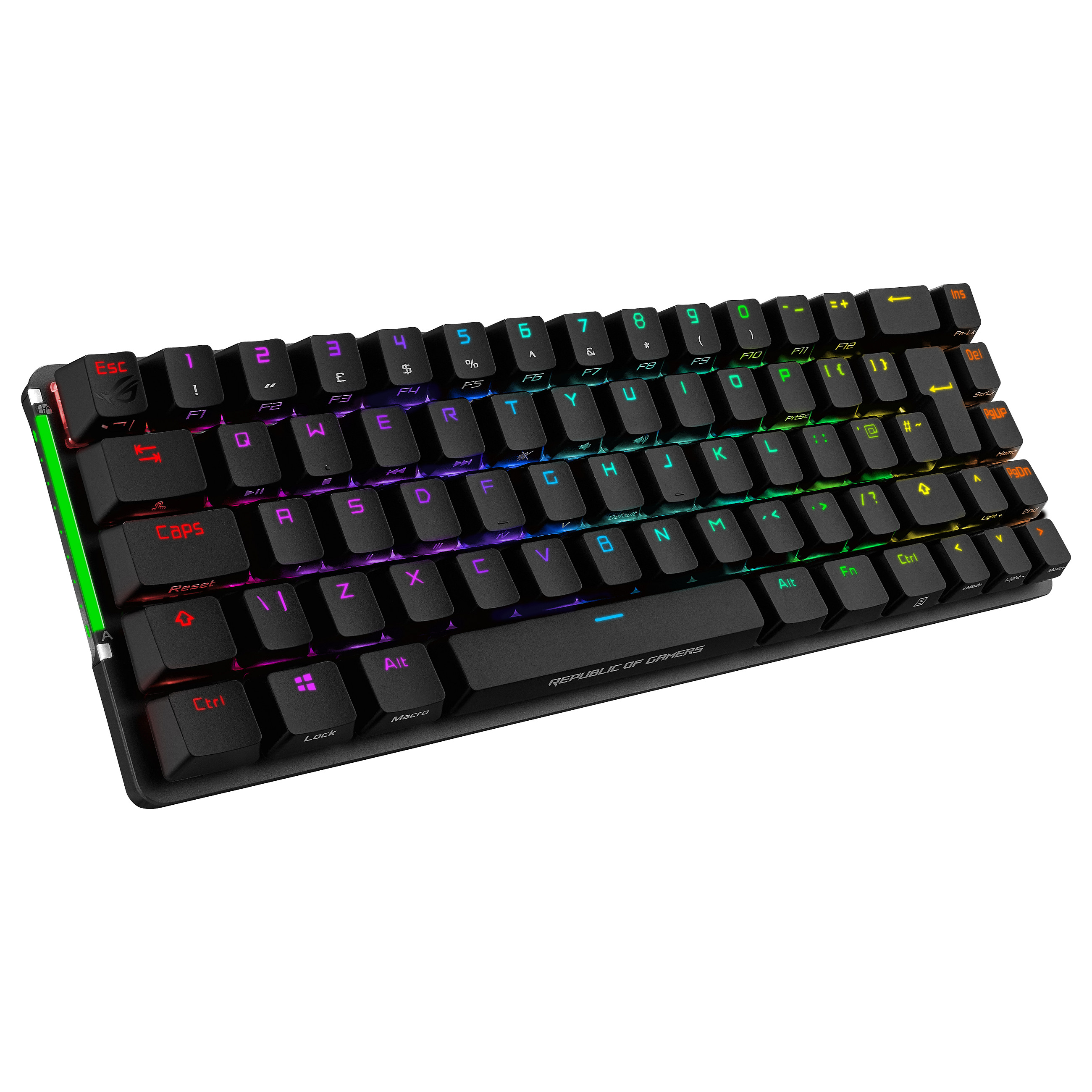Tastierë Gaming ASUS ROG Falchion / Wired / 65% / Cherry MX RGB Red / USB + RF Wireless 2.4 GHz / AZERTY FR / RGB - Zezë 9