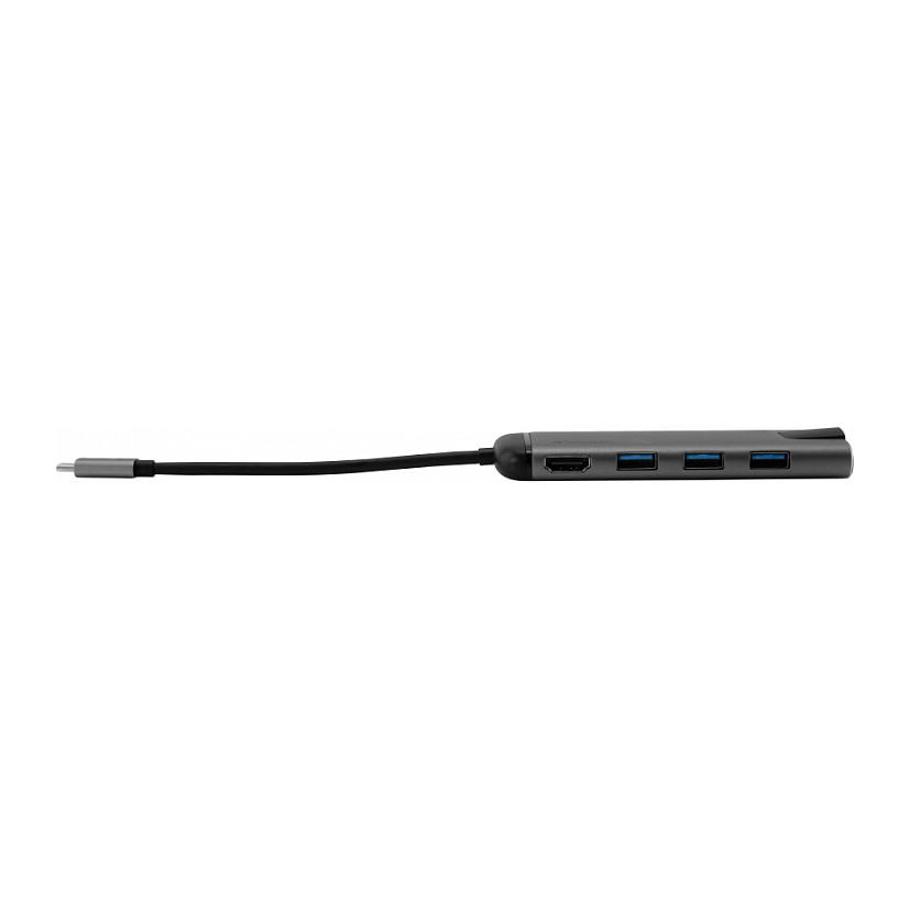 Hub USB Verbatim 49142 / USB-C / 3x USB-A / HDMI 4K / RJ45 Gigabit / SD + MicroSD / USB-C PD / 0.15 m - Zezë/Argjend 6