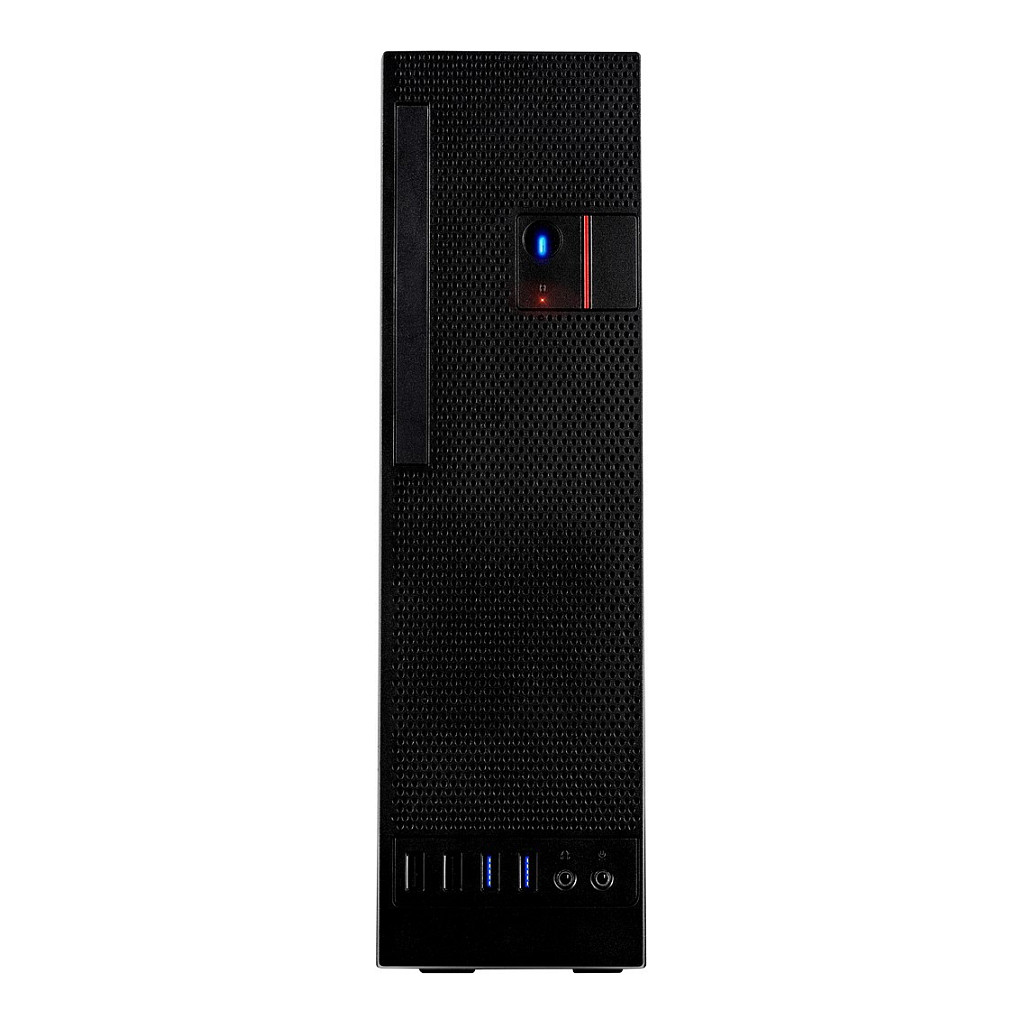 Kasë PC Inter-Tech S-331 / Desktop / 8.3L / Micro-ATX + Mini-ITX / Slim DVD / Low-Profile GPU - Zezë thumbnail 2