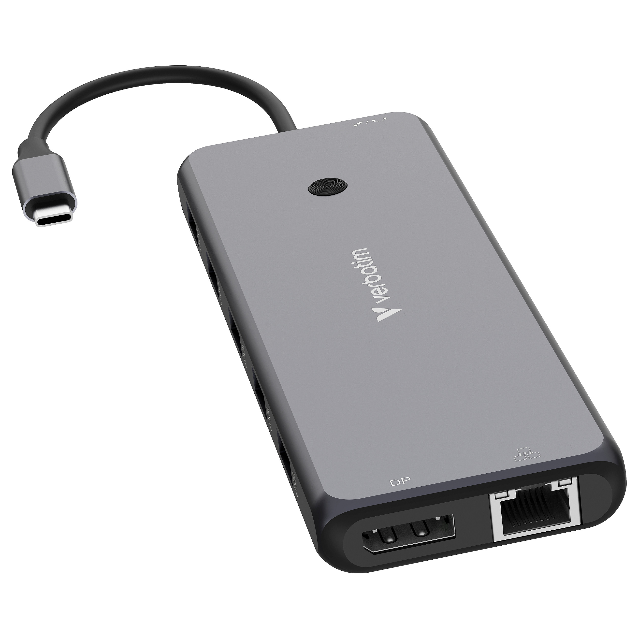 Hub USB-C Verbatim CMH-13, 2× HDMI, DisplayPort, RJ-45, 6× USB-A, 2× USB-C PD - Hiri 4