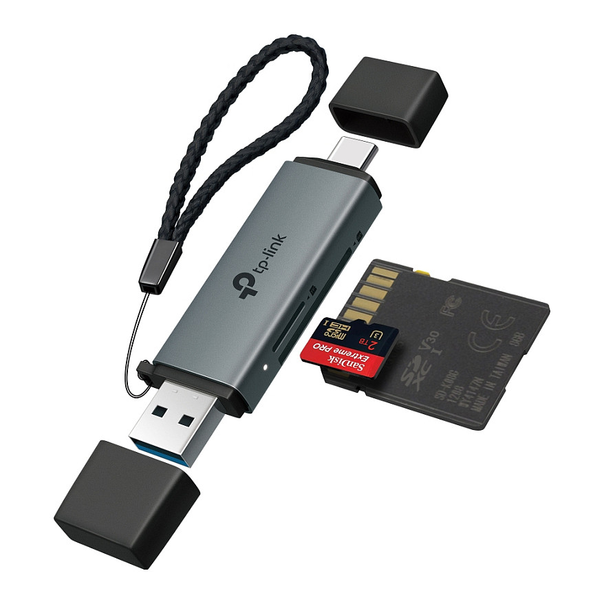 TP-Link UA430D USB 3.0 Card Reader / SD + microSD / UHS-I / Type-C + Type-A / 5Gbps / 2TB thumbnail 2