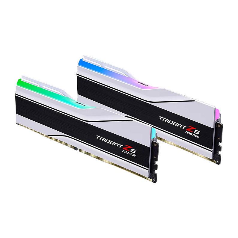 RAM Memorie DDR5 G.SKILL Trident Z5 Neo RGB / 32GB (2x16GB) / DIMM / 6400MHz / CL30 / 1.4V / AMD EXPO / RGB / Me Heatsink - Bardhë