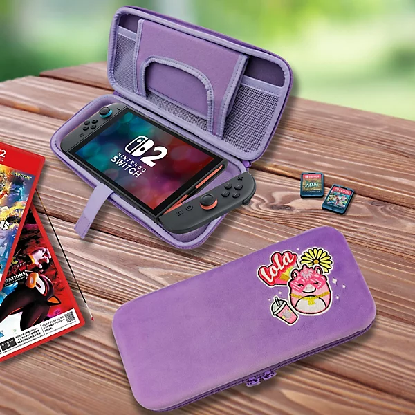 Çantë për Konzolë Lazerbuilt Squishmallows Lola, për Nintendo Switch 2, Dizajn Plush - Rozë 2