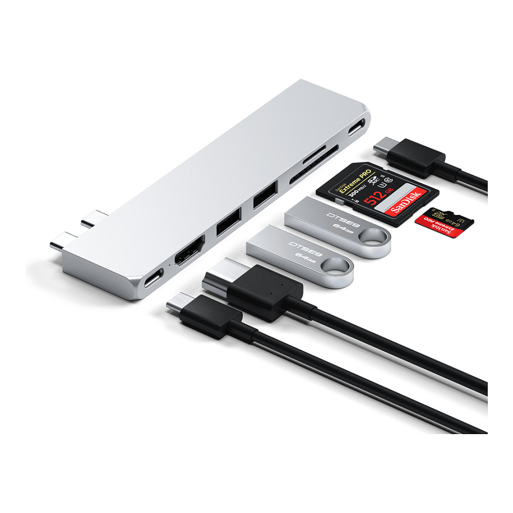 Hub Satechi ST-HUCPHSS / 2x USB-A / 1x HDMI / 1x USB-C / SD / 1x USB4 100W – Argjend 4
