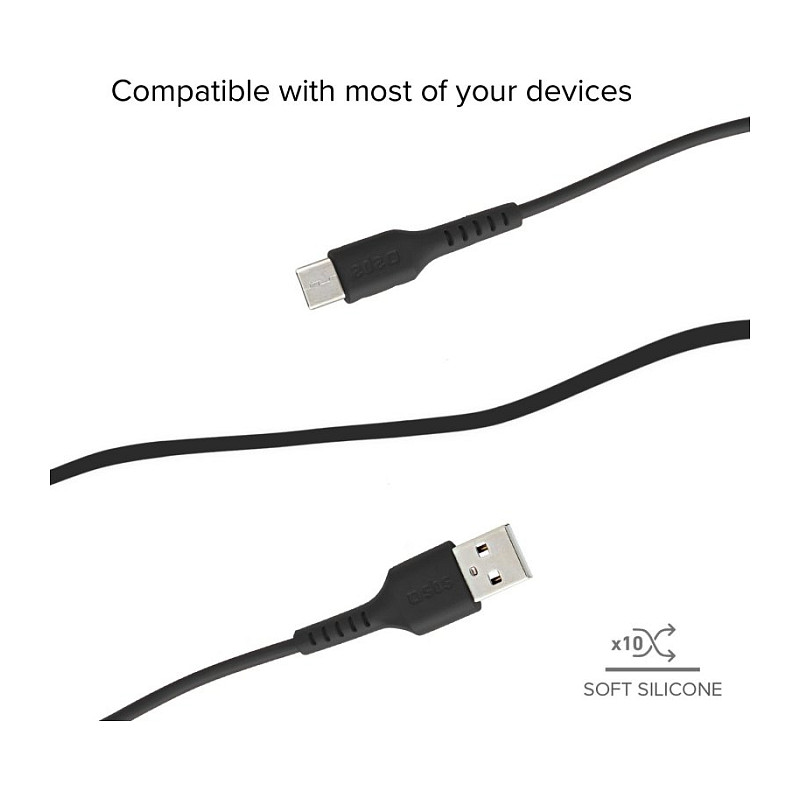 Kabllo SBS TECABLEMICRO2K / USB-A → Micro-USB B / USB 2.0 / 2m – Zezë thumbnail 4