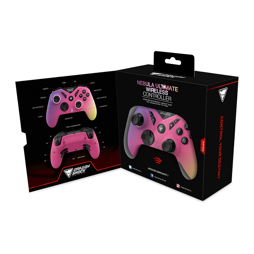 Kontroller për Nintendo Dragonshock Nebula Pro Wireless Candy Ulti 9