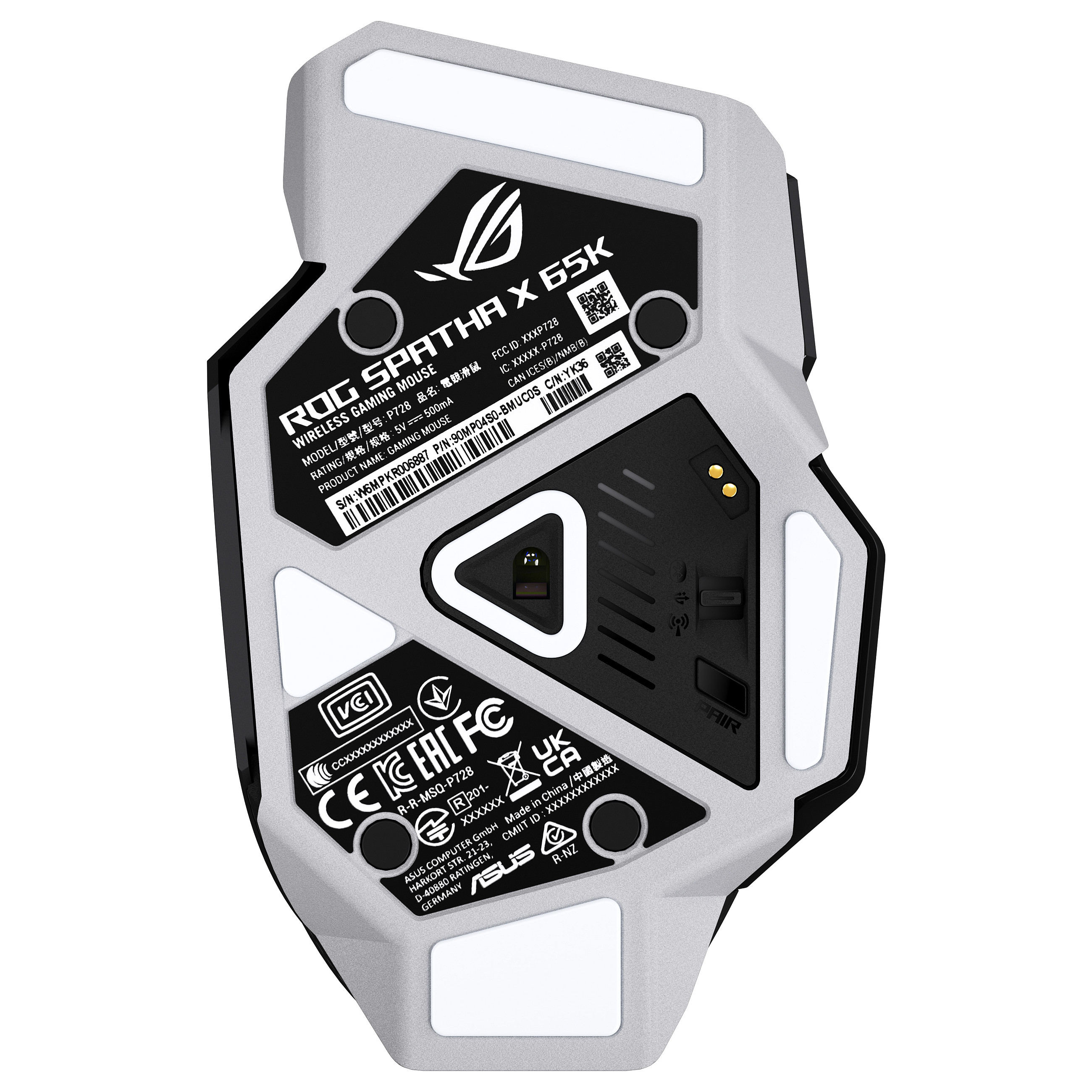 Maus Gaming  ASUS ROG SPATHA X 65K, 65.000 DPI, 12 Butona, Wireless, Bluetooth, USB-C – Zezë 9