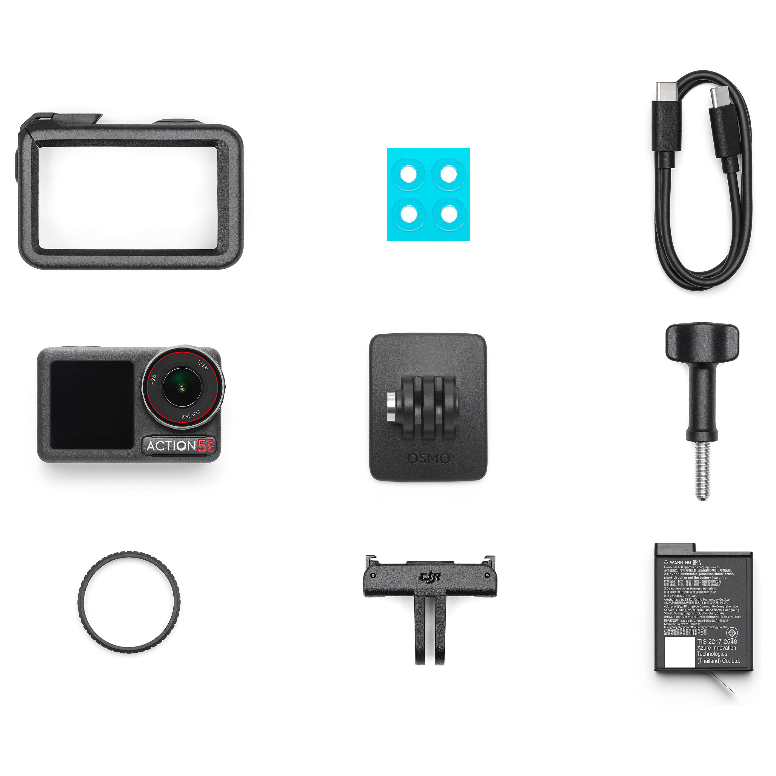 Video Kamera DJI Osmo Action 5 Pro, 4K, 120fps, 1/1.3" CMOS, 155°, 47GB - Zezë 9