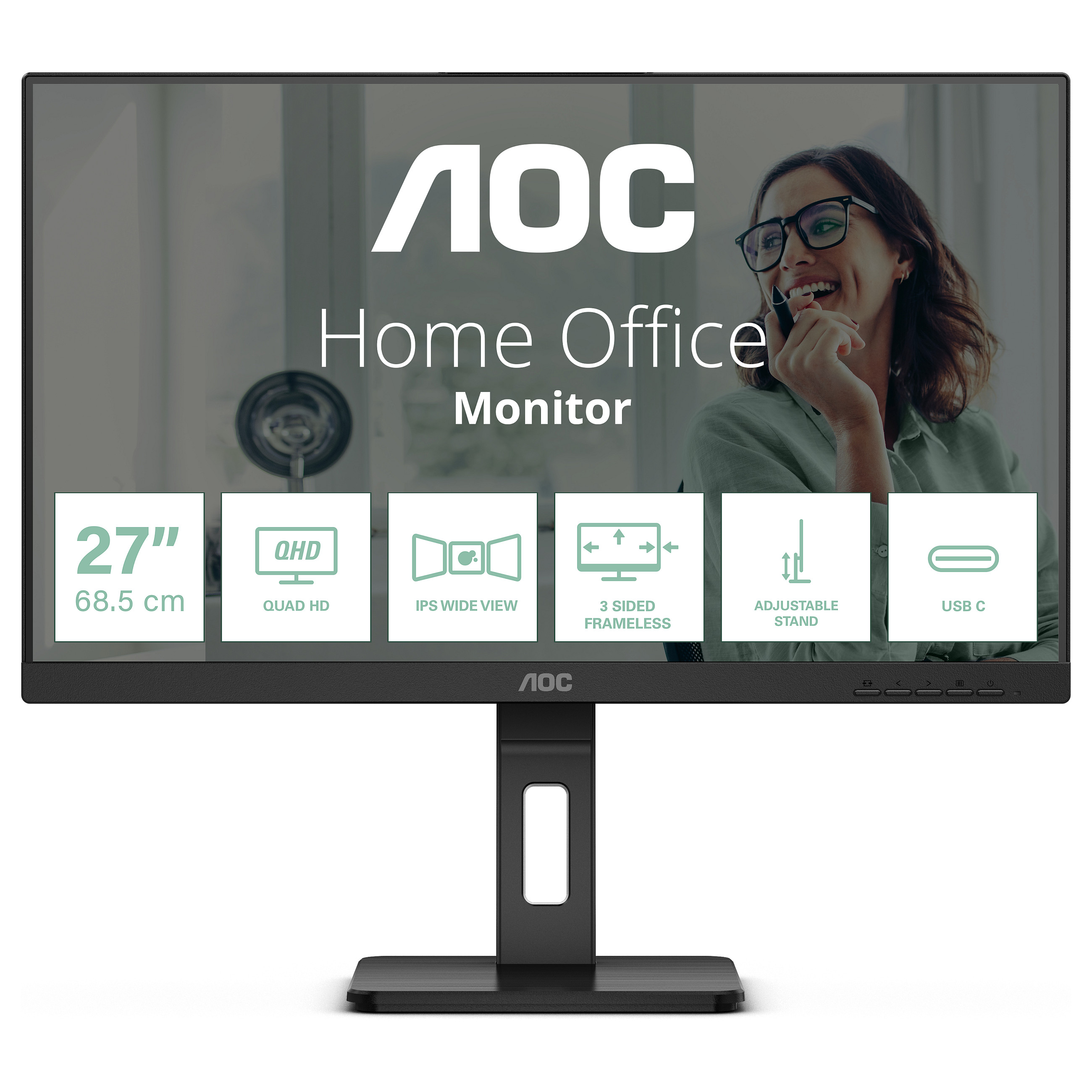 Monitor AOC 24E4CV, 23.8", Full HD IPS, 120Hz, 4ms, HDMI + DP + USB-C - Zezë 4