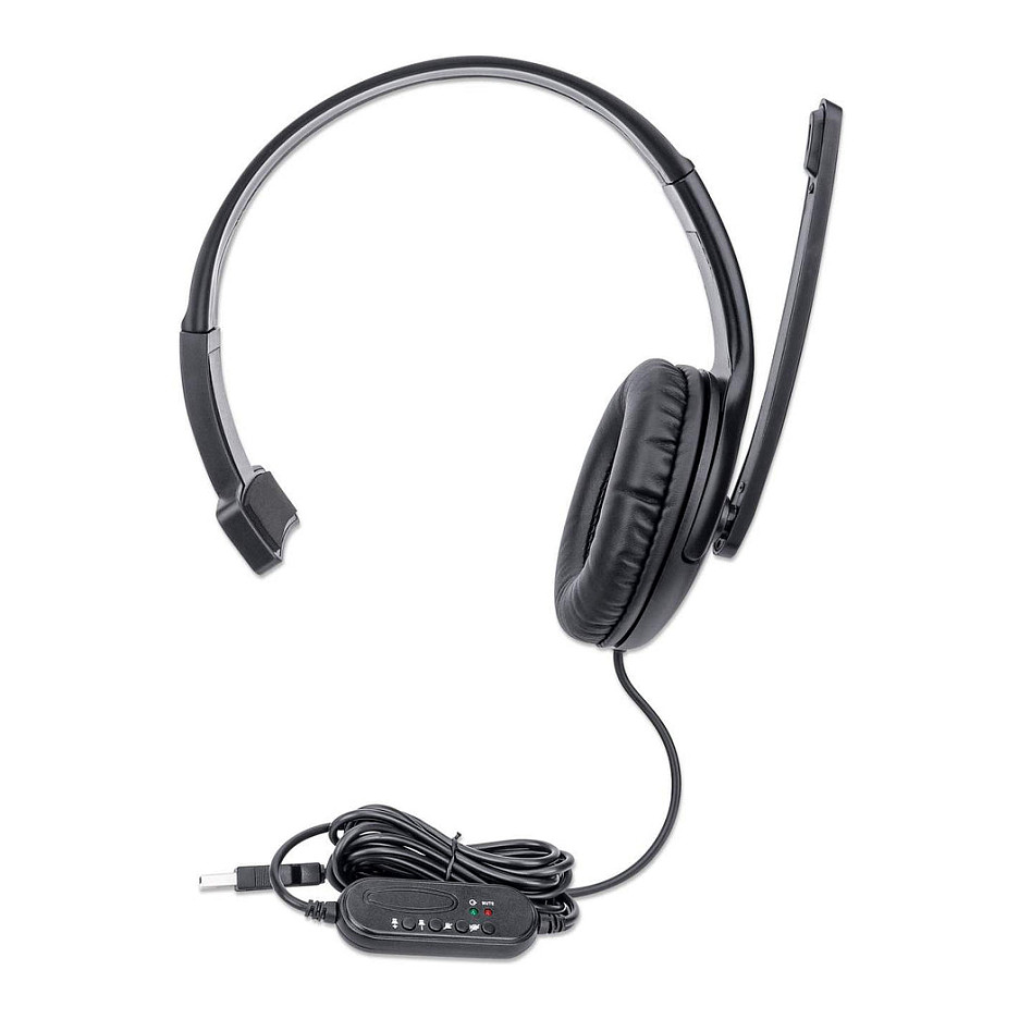 Kufje me kabllo Manhattan 179874 Mono / USB-A / Over-Ear - Zezë 6