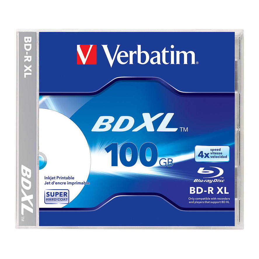 Disk Verbatim BD-R XL 100GB, 4x, 1 Copë